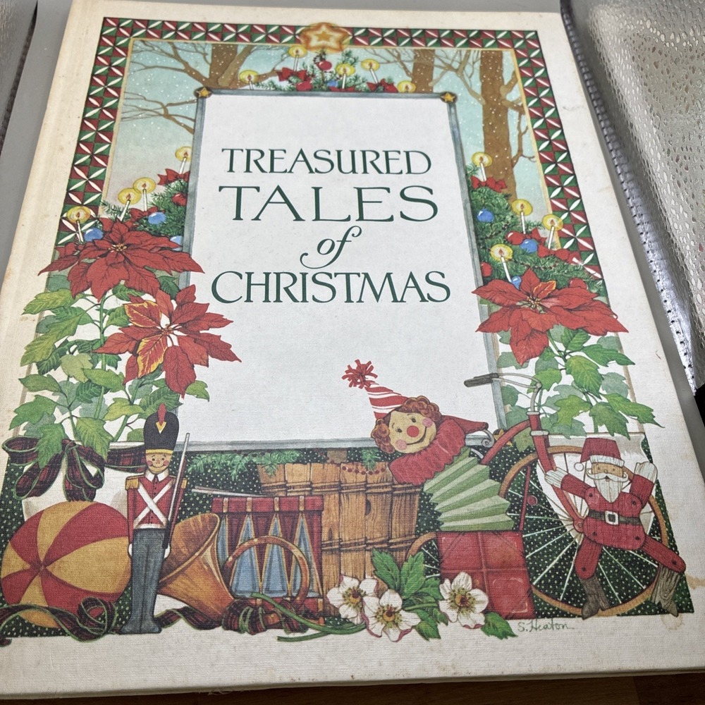 Vintage 1980 Treasured Tales of Christmas Book Deborah Apy Current Inc Hardcover